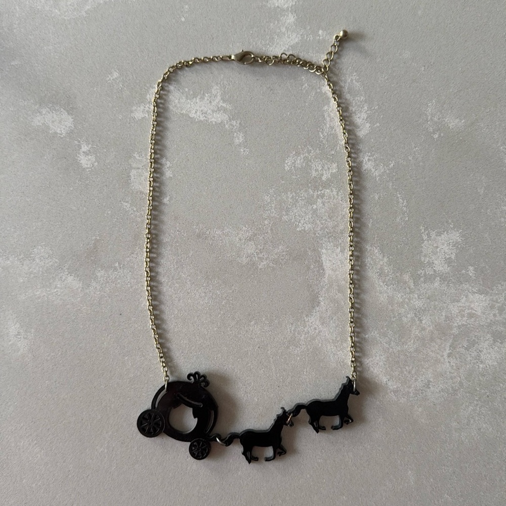 Cinderella Necklace Black Acrylic